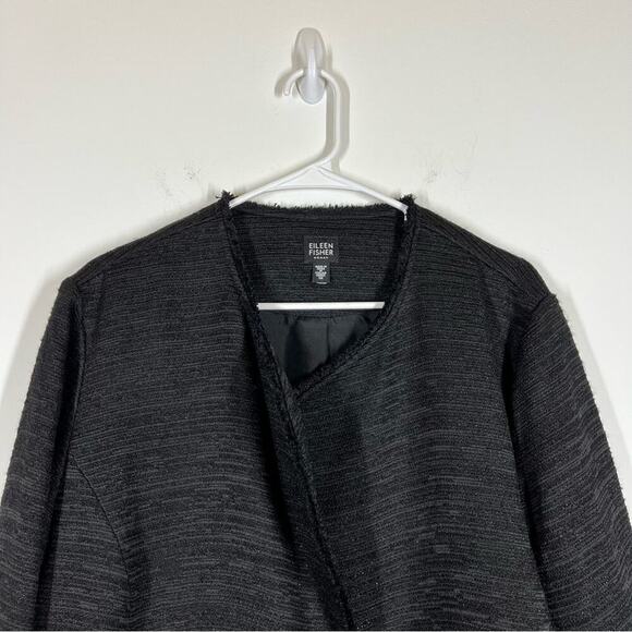 Eileen Fisher Sparkle Tweed Fringe Jacket Size 1X - Picture 6 of 11